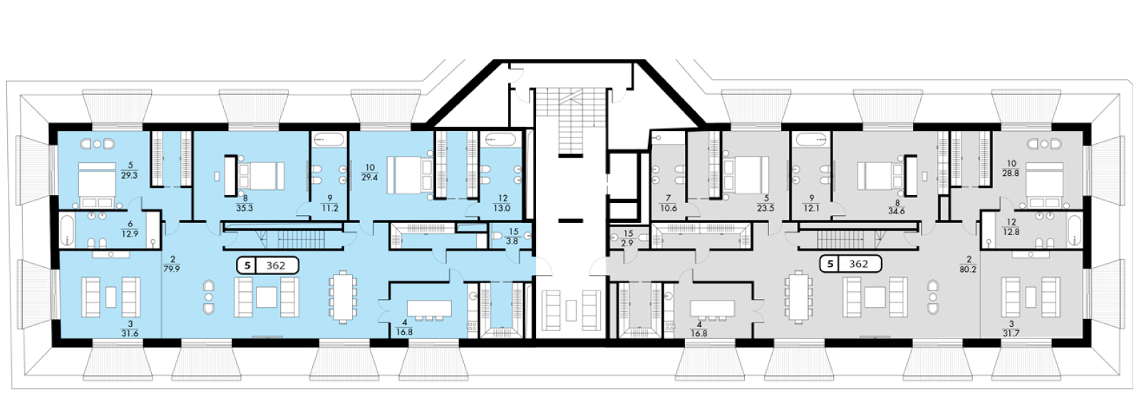 Двухуровненвый пентхаус, ул. Солянка, д.7, ЖК «Дом с Атлантами», 338.6 кв.м