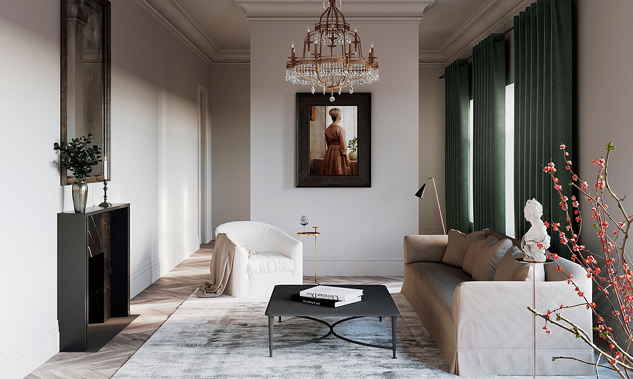 Двухуровневый пентхаус с террасой в ЖК «Большая Дмитровка IX, ул. Б. Дмитровка, 9, 159,93 кв.м.