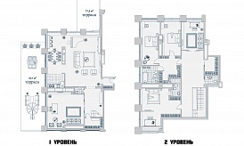Двухуровневый пентхаус, ул. Новый Арбат, д. 32, ЖК «Звезды Арбата» 415,8 кв.м