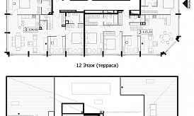 Пентхаус двухуровневый с террасой, ЖК «KAZAKOV Grand Loft», Казакова ул., д. 7, 164,7 кв.м