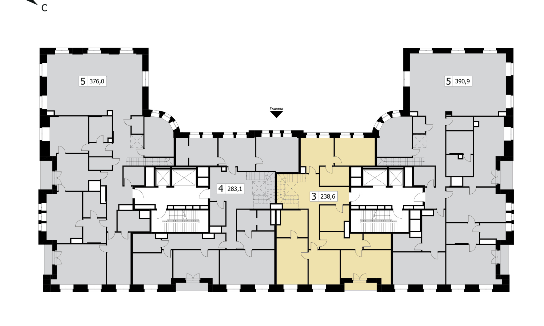 Пентхаус двухуровневый с террасой, Клубный дом «Чистые пруды», Потаповский пер., 5, стр. 4, 237 кв.м