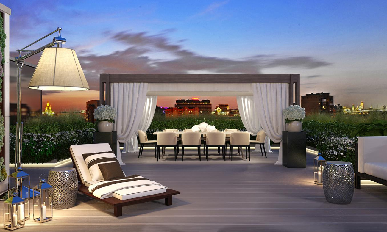 Пентхаус с террасами в комплексе элитных особняков «Полянка 44», Б. Полянка, 44, Корпус Камелия, 261,8 кв. м