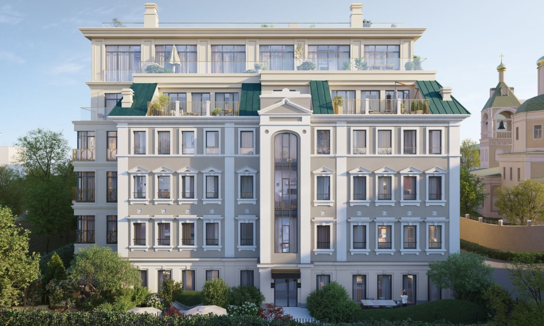 Пентхаус, Лот №283569, Клубный дом на Остоженке «Обыденский №1», Москва, ЦАО, Остоженка, м. Кропоткинская, 3-й Обыденский переулок