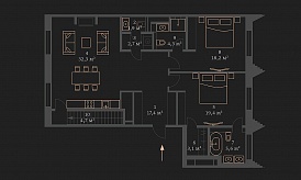 Двухуровневый пентхаус в ЖК «Большая Дмитровка IX, ул. Б. Дмитровка, 9, 120,93 кв.м.