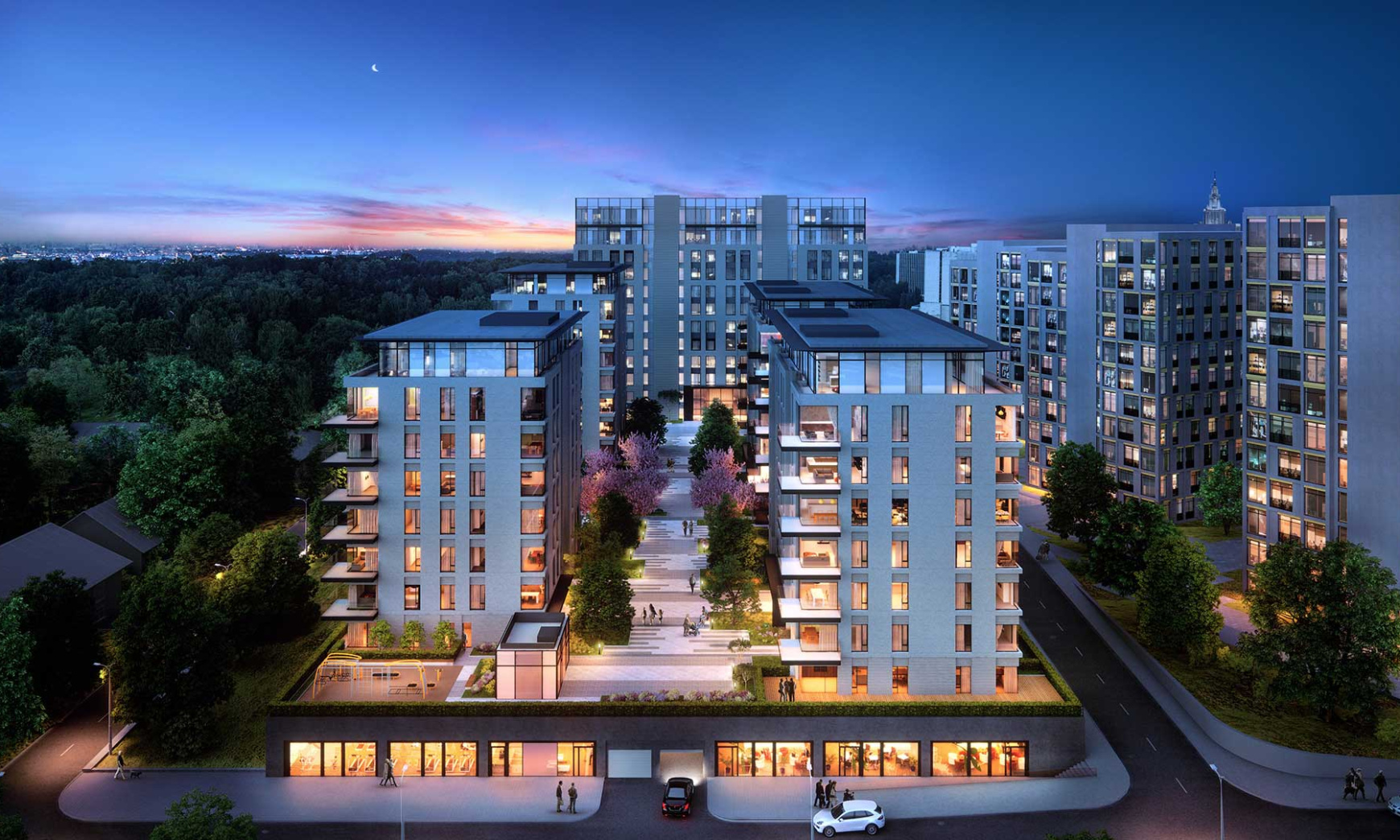 Пентхаус c терассой в ЖК «Вишнёвый сад», Мосфильмовская ул., д. 1, Корпус D, 233 кв. м