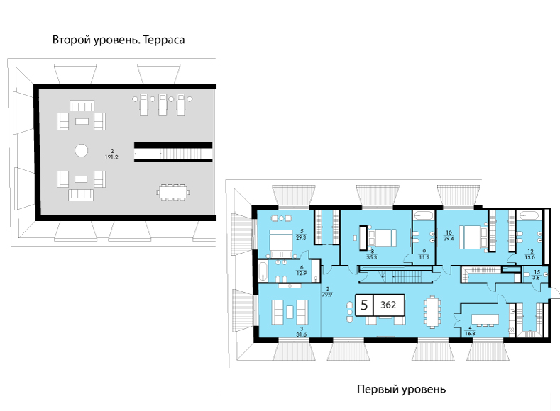 Двухуровненвый пентхаус, ул. Солянка, д.7, ЖК «Дом с Атлантами», 338.6 кв.м