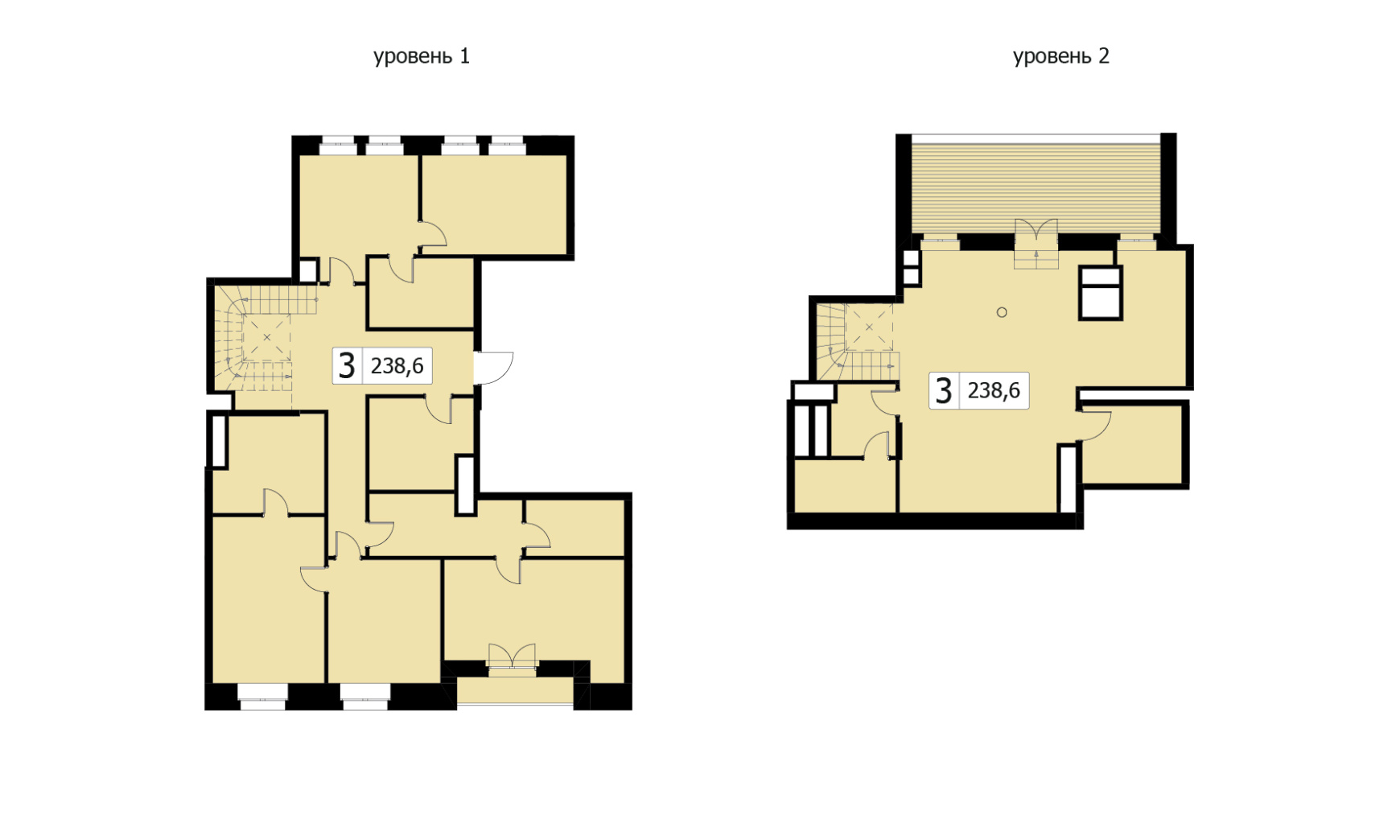 Пентхаус двухуровневый с террасой, Клубный дом «Чистые пруды», Потаповский пер., 5, стр. 4, 237 кв.м