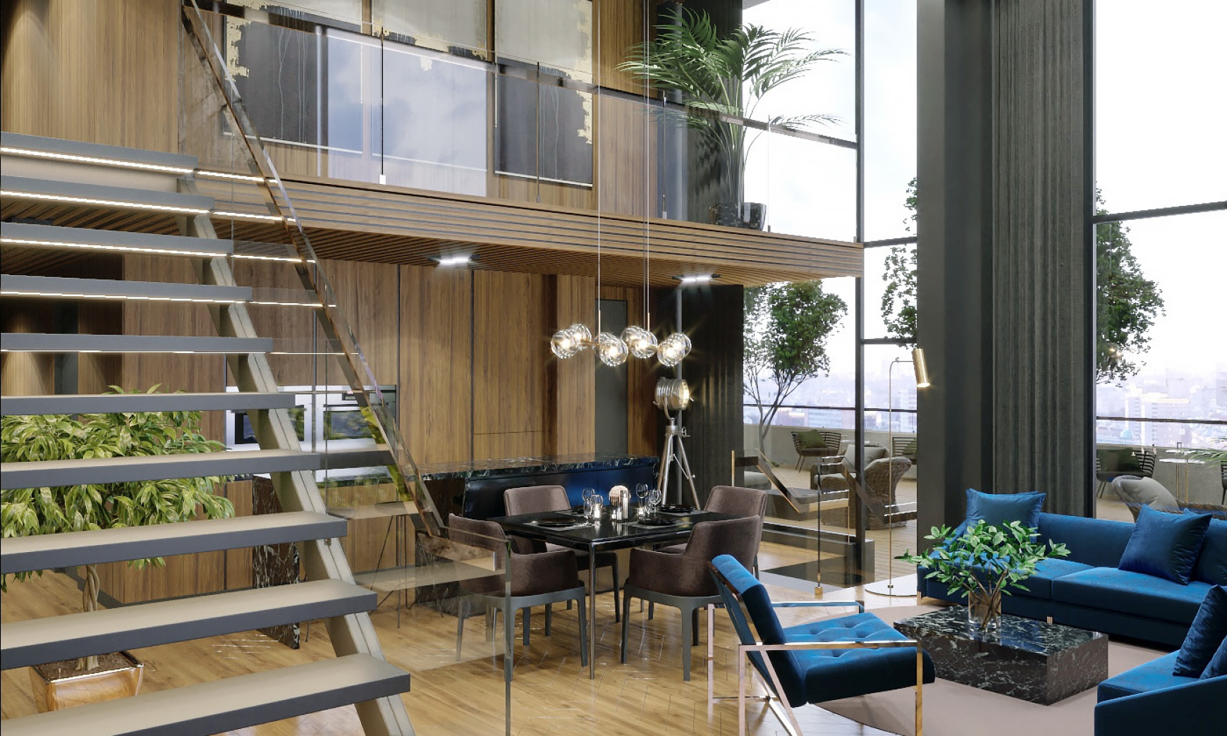 Пентхаус двухуровневый с террасой, ЖК «KAZAKOV Grand Loft», Казакова ул., д. 7, 164,7 кв.м