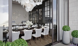 Пентхаус с террасами в комплексе элитных особняков «Полянка 44», Б. Полянка, 44, Корпус Камелия, 261,8 кв. м