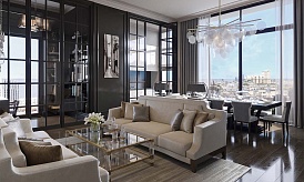 Пентхаус с террасами в комплексе элитных особняков «Полянка 44», Б. Полянка, 44, Корпус Камелия, 299 кв. м