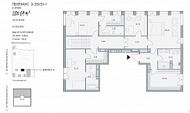 Двухуровневый пентхаус в ЖК «Lucky» («Лаки»), ул. 2-я Звенигородская, 12, 320 кв. м, №3-20/21-1