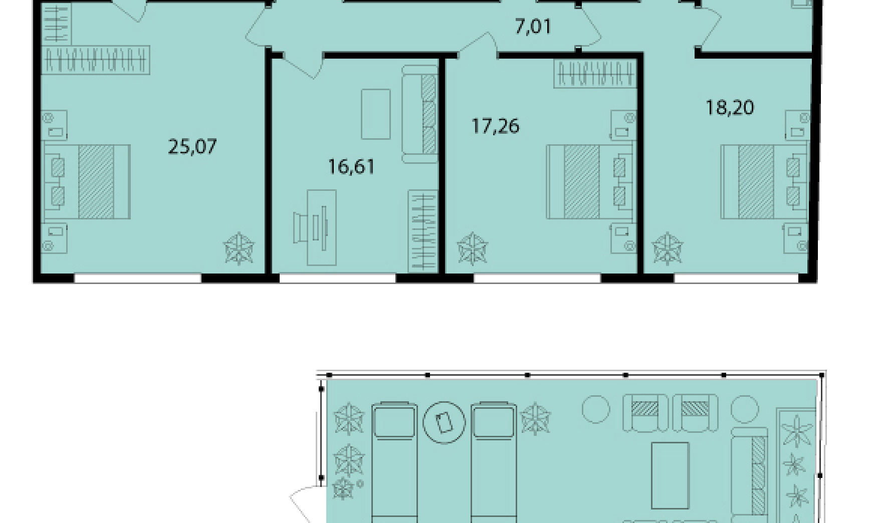 Пентхаус в ЖК «Titul на Якиманке», 2-й Хвостов пер. д. 8/2, 281.51 кв. м