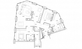 Пентхаус 1Б, Элитный дом «Chkalov», Земляной Вал ул., вл. 37, 139,5 кв.м