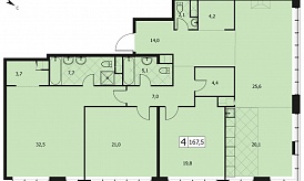 Пентхаус в ЖК «West Garden», ул. Минская, Корпус 7, 167.5 кв. м