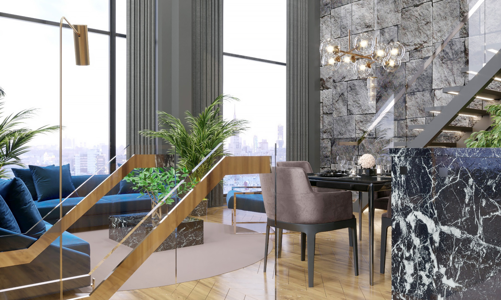 Пентхаус двухуровневый с террасой, ЖК «KAZAKOV Grand Loft», Казакова ул., д. 7, 164,7 кв.м