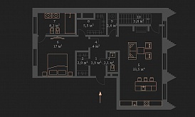 Двухуровневый пентхаус с террасой в ЖК «Большая Дмитровка IX, ул. Б. Дмитровка, 9, 139,01 кв.м.