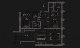 Двухуровневый пентхаус с террасой в ЖК «Большая Дмитровка IX, ул. Б. Дмитровка, 9, 159,93 кв.м.