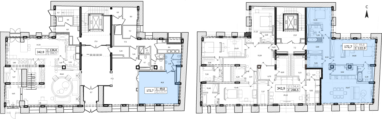 Двухуровневый пентхаус в элитном «Доме на Хлебном», Хлебный пер., 19, 339,5 кв. м
