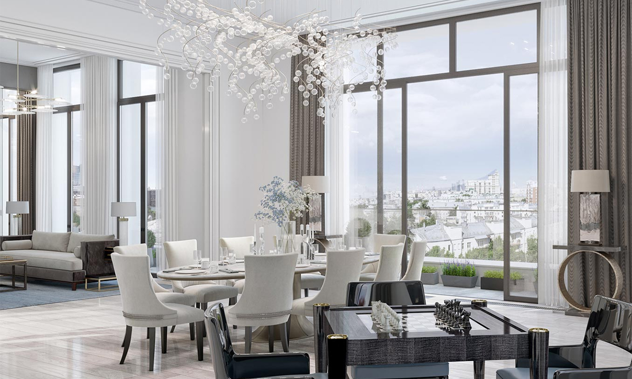 Пентхаус с террасами в комплексе элитных особняков «Полянка 44», Б. Полянка, 44, Корпус Камелия, 261,8 кв. м