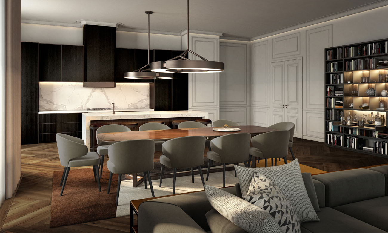 Пентхаус с террасой в ЖК «Vesper Tverskaya», ул. 1-я Тверская-Ямская, д.2 стр.1, 1051 кв.м.