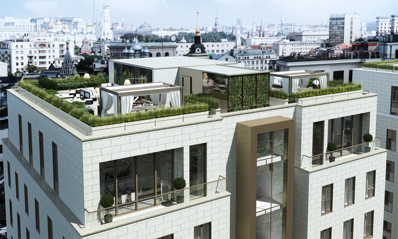 Пентхаус с террасами в комплексе элитных особняков «Полянка 44», Б. Полянка, 44, Корпус Камелия, 261,8 кв. м