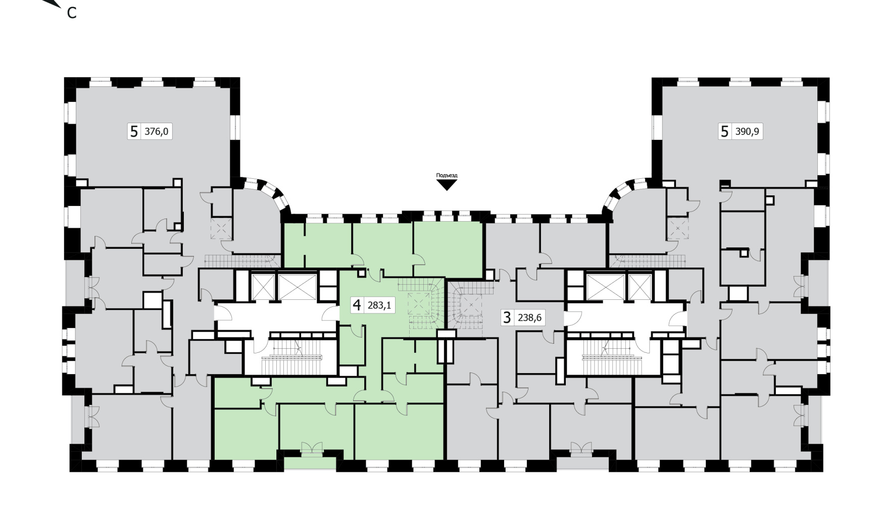 Пентхаус двухуровневый с террасой, Клубный дом «Чистые пруды», Потаповский пер., 5, стр. 4, 281 кв.м