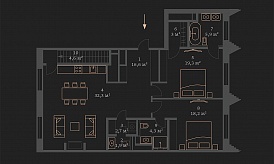 Двухуровневый пентхаус с террасой в ЖК «Большая Дмитровка IX, ул. Б. Дмитровка, 9, 159,93 кв.м.