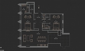 Двухуровневый пентхаус с террасой в ЖК «Большая Дмитровка IX, ул. Б. Дмитровка, 9, 159.93 кв.м.