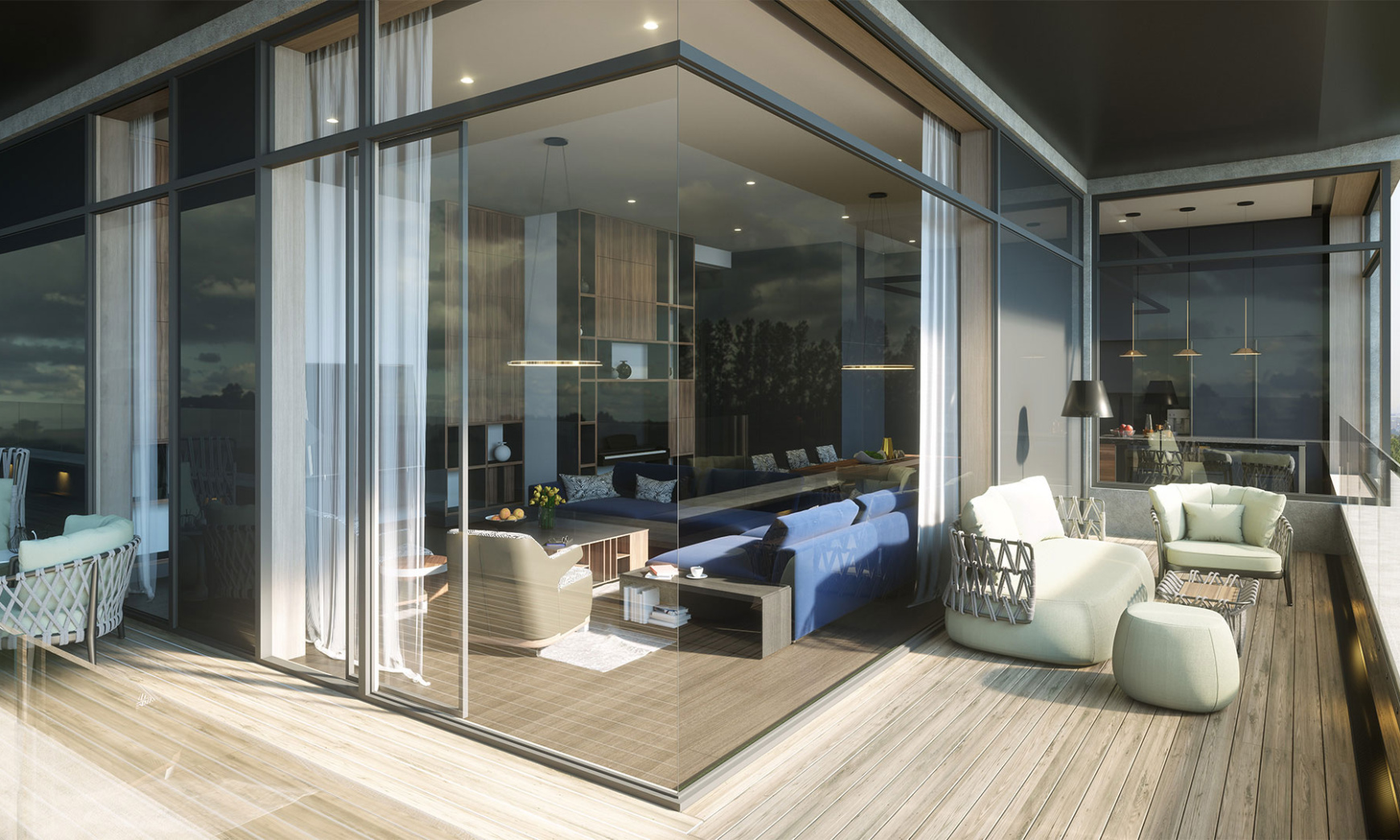 Пентхаус с терассой в ЖК «Вишнёвый сад», Мосфильмовская ул., д. 1, Корпус G, 214 кв. м